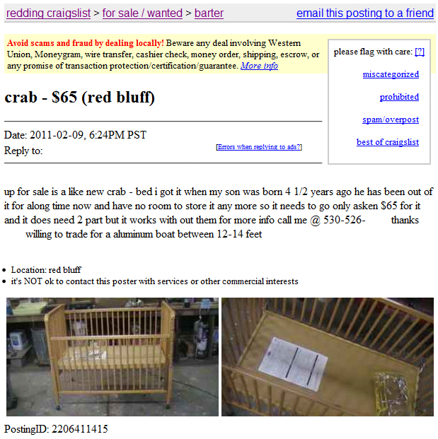 Put your kid in this crab | ReallyRedding