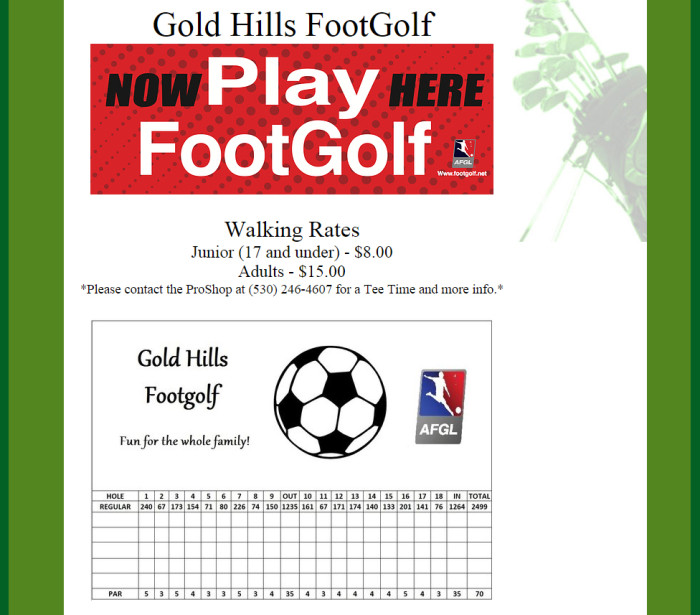Gold Hills Foot Golf