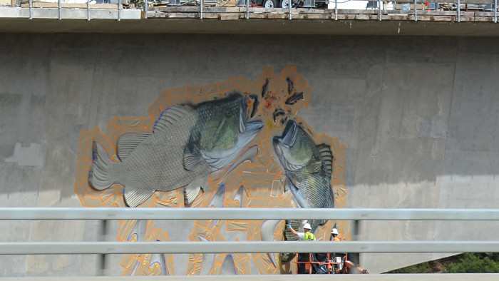 Fish painting on Bridge