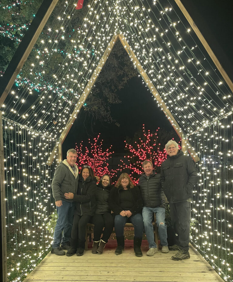 Holiday lights with friends in Redding' Garden of Lights in 2022