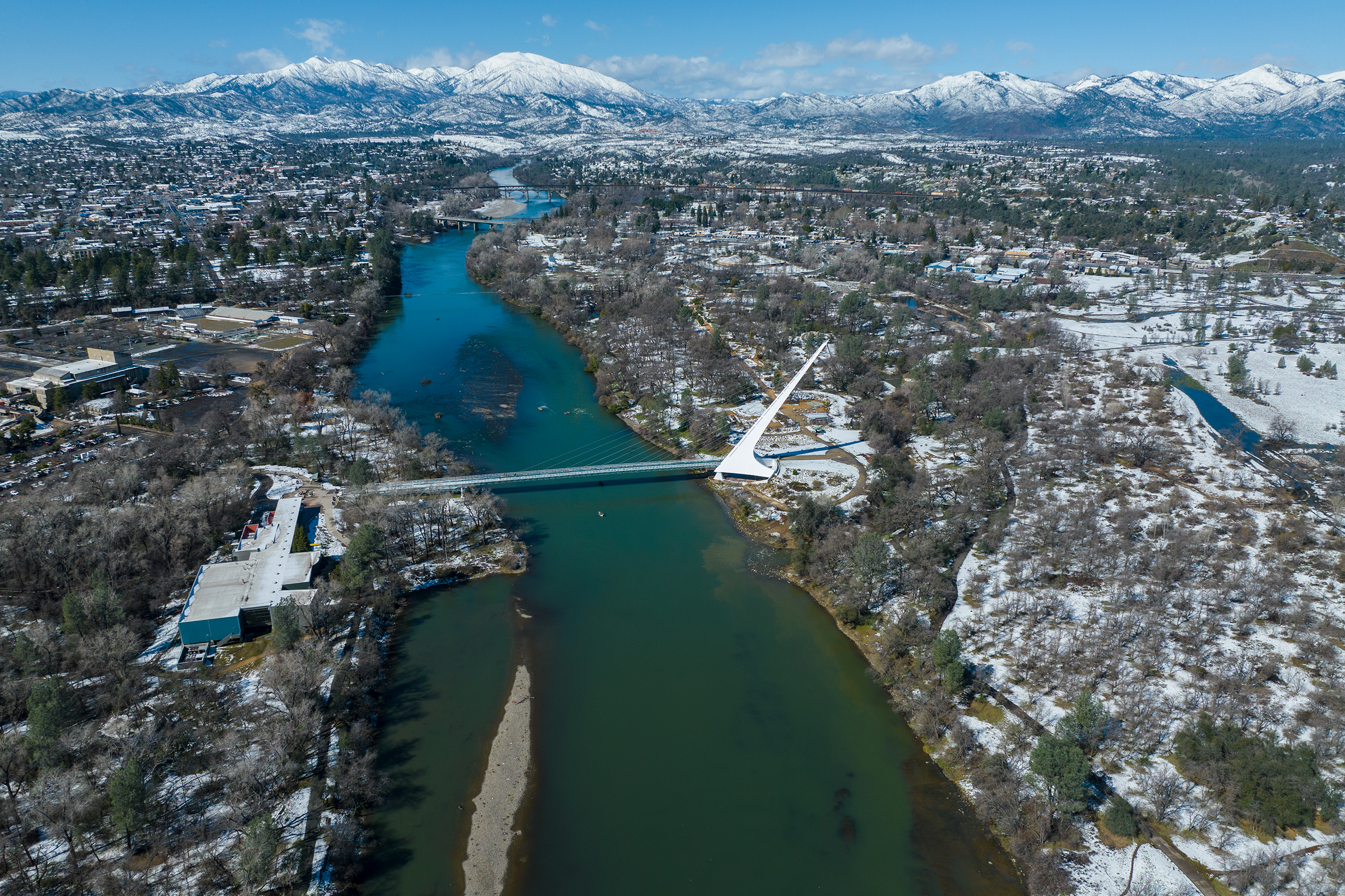 Redding looking west after a recent snowfall