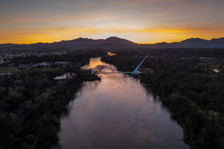 Sunset over the Sacramento River